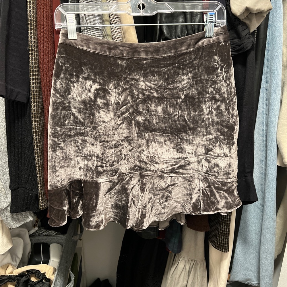 Madewell Crushed Velvet Skirt